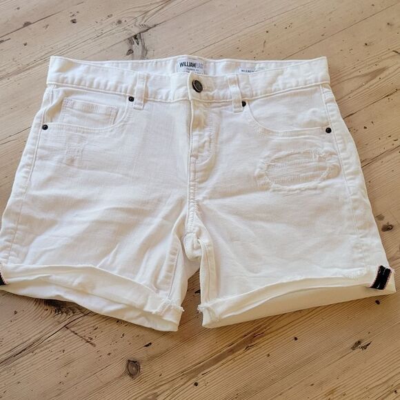 William Rast Pants - WILLIAM RAST WHITE DENIM SHORTS